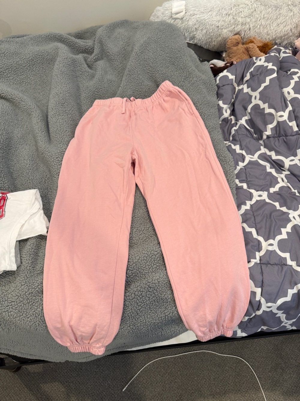Garage Light Pink Elastic Waist Track Pants